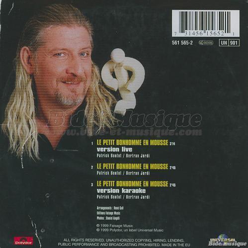 Patrick Sébastien - petit bonhomme en mousse (version live), Le