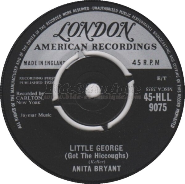 Anita Bryant - Little George (got the hiccoughs)
