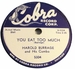 Pochette de Harold Burrage - You eat too much